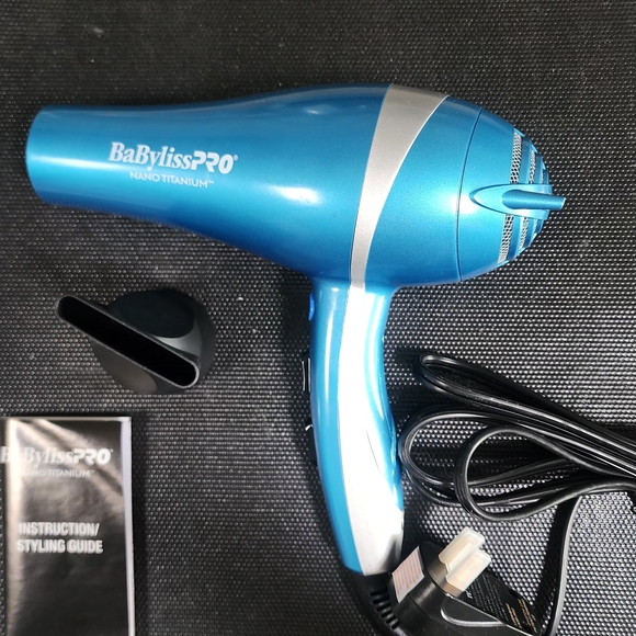BaBylissPRO Nano Titanium Blue Hair Dryer - Picture 5 of 6
